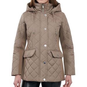 NWT London Fog Taupe Water Resistant‎ Quilted Jacket in Size XL or XXL